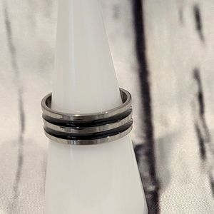 New Stainless steel in black rain size 7.5